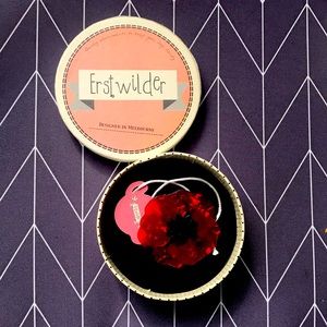 Erstwilder brooch red poppy BNWT